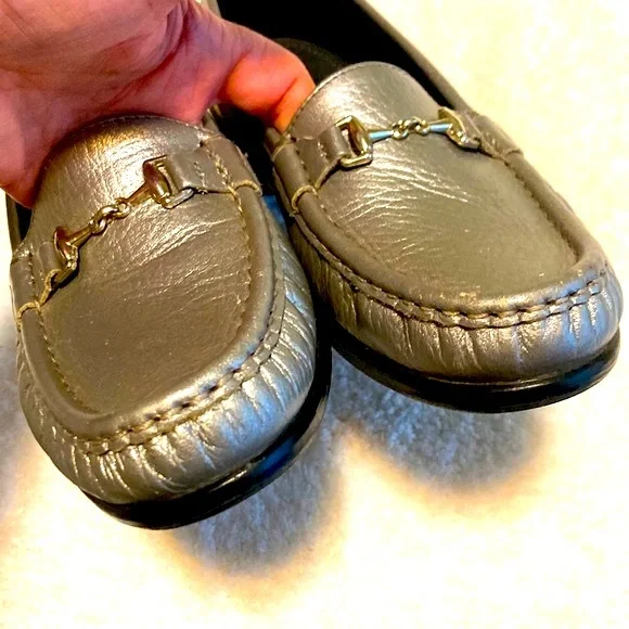 SAS Silver Leather Loafers - Picture 5 of 8
